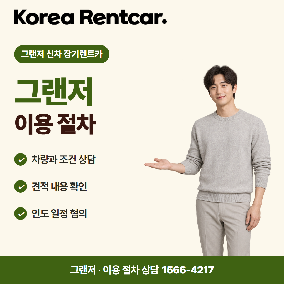 그랜저 신차 장기렌트카 · 이용 절차 카드뉴스